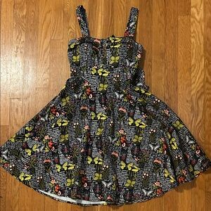 Eva Rose Black Botanical Dress